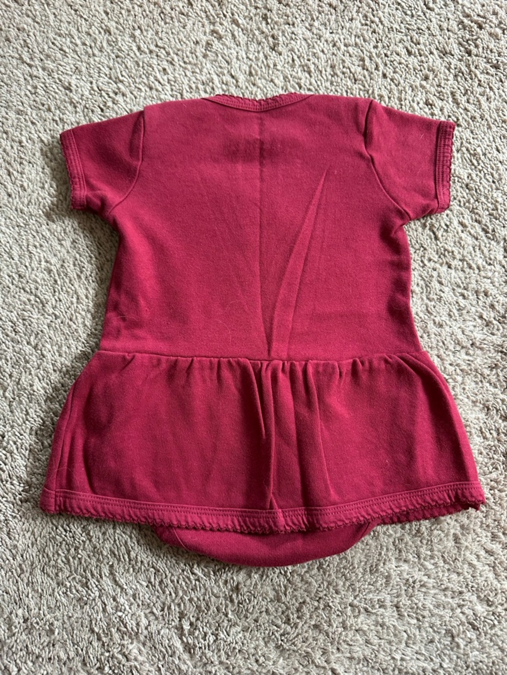 Alabama Crimson Red Baby Dress Onesie. - Picture 2 of 4